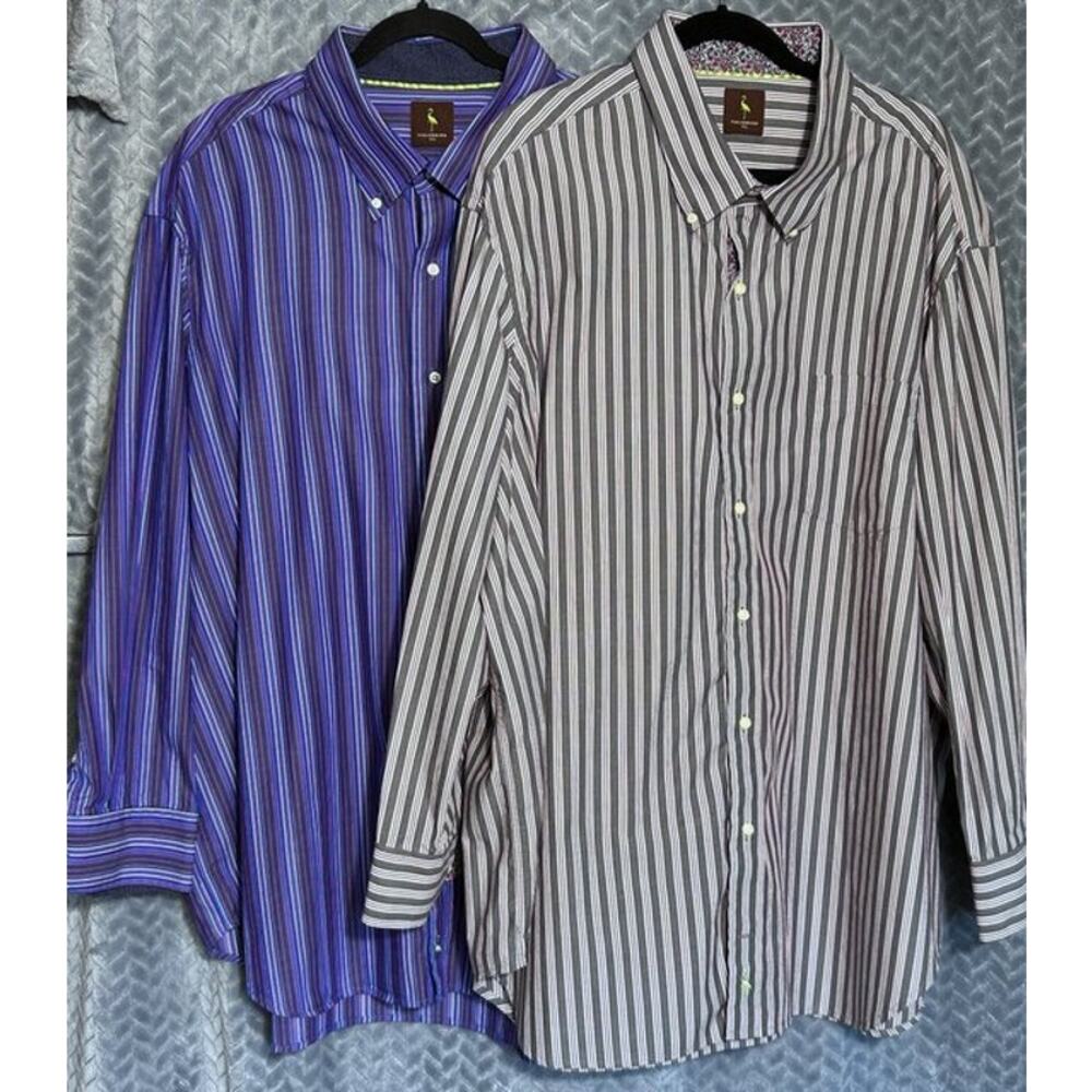 Tailorbyrd Mens 3XL-Bundle of 2 Button Down Shirts Office Business Big & Tall